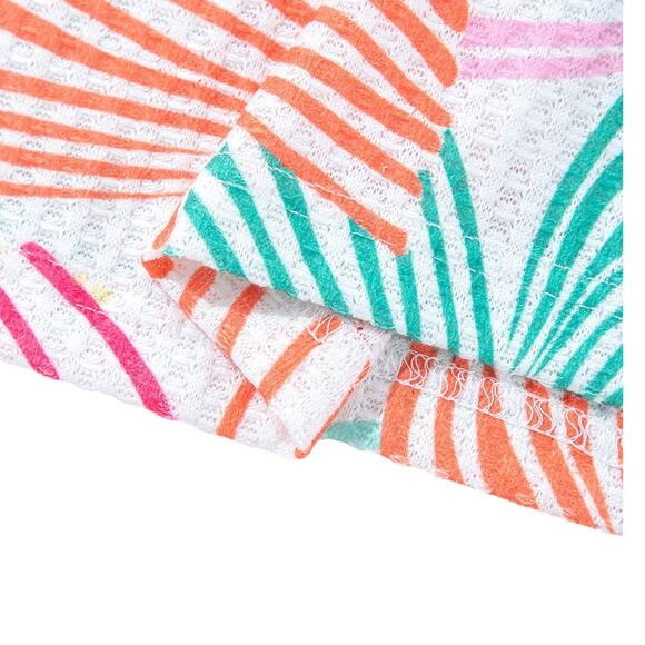 Multicolor Bowknot Printed Waffle Crew Neck Short  Sleeve Top New  M, L, XL - Picture 7 of 10